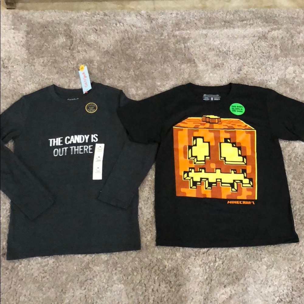 NWT Boy’s Glow In The Dark Shirts. Size medium
